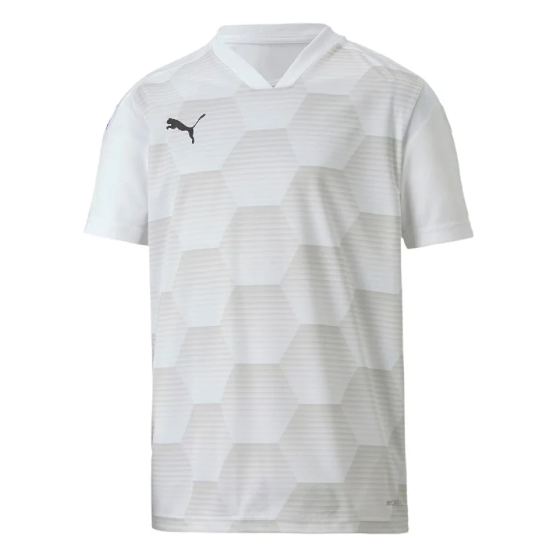 Football Jersey With Celebration Prints-PUMA Kids Team Final 21 Graphic Jersey White/Black