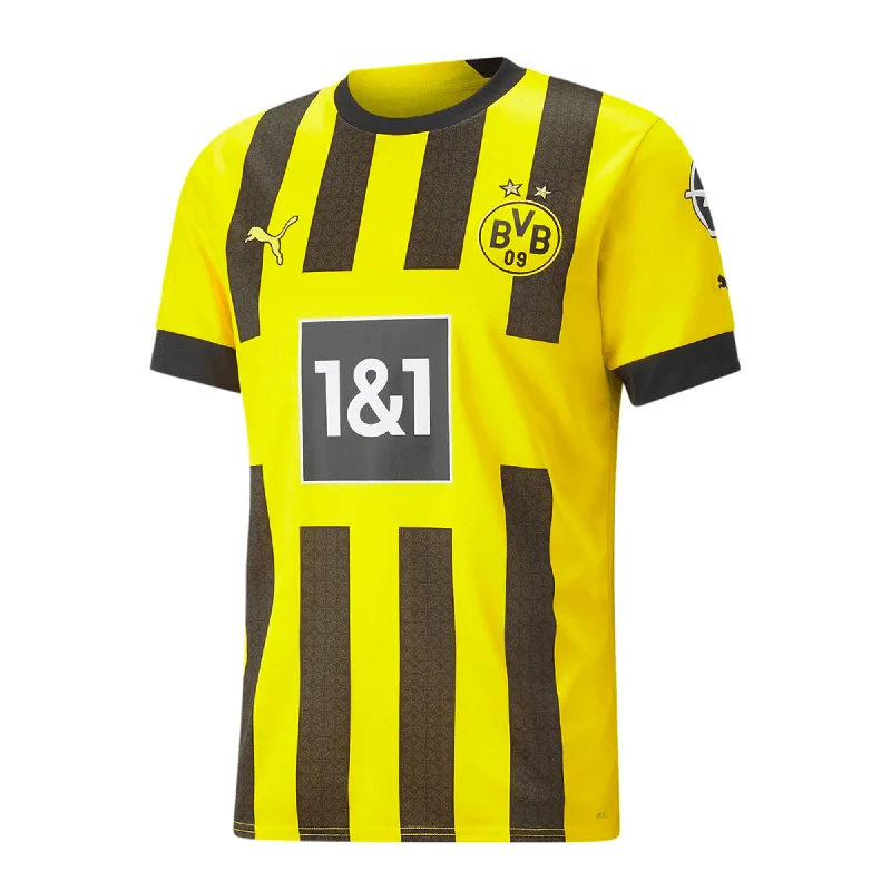 Football Jersey For Glow Games-PUMA Men's Borussia Dortmund 2022/23 Home Jersey Cyber Yellow/Black