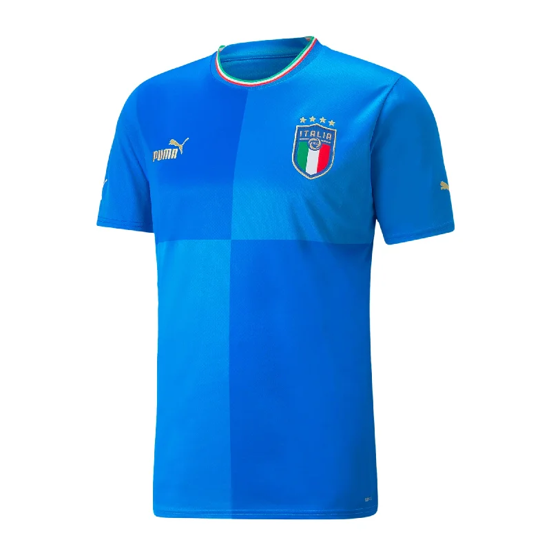 Football Jersey For Game Watches-PUMA Men's Italy 2022/23 Home Jersey Ignite Blue/Ultra Blue