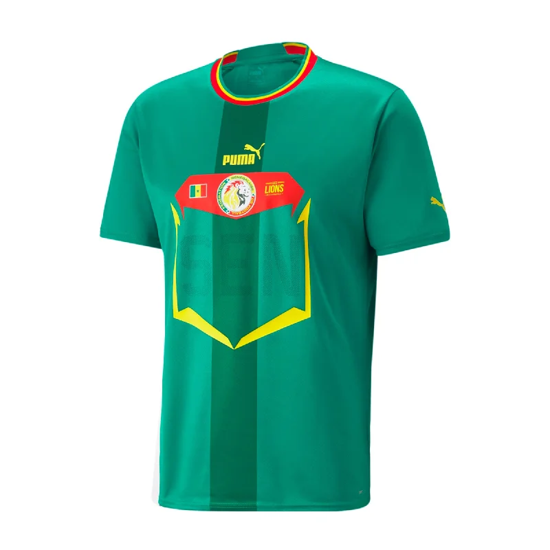 Football Jersey With Fall Classics-PUMA Men's Senegal 2022/23 Away Jersey Pepper Green/ Puma Red