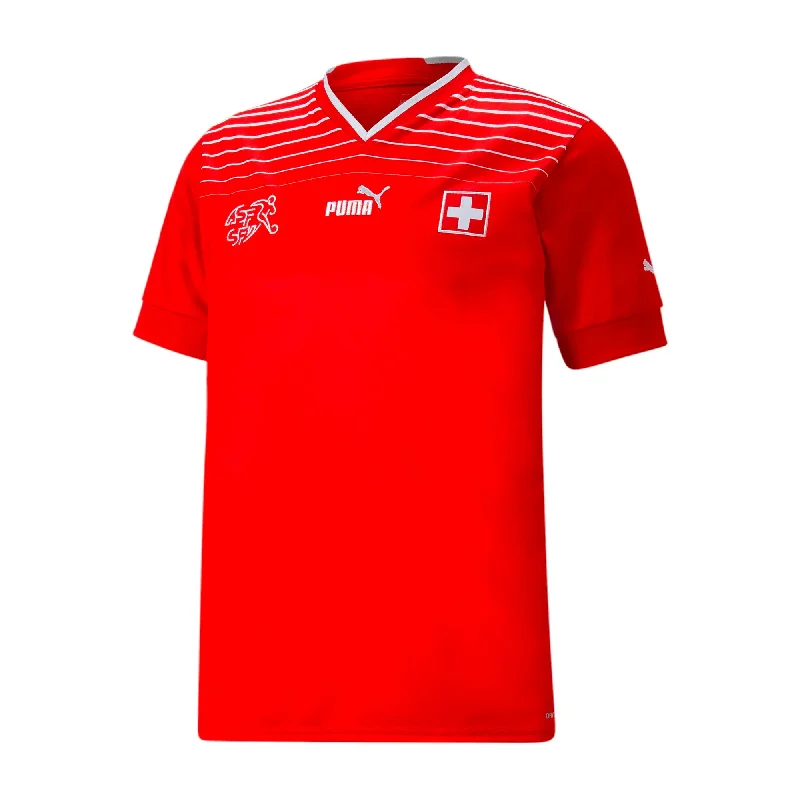 Football Jersey For Thrift Finds-PUMA Men's Switzerland 2022/23 Home Jersey Red/White