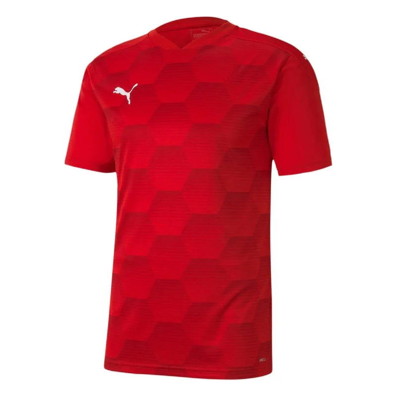 Football Jersey With Animal Themes-PUMA Men's Team Final 21 Graphic Jersey Red/White