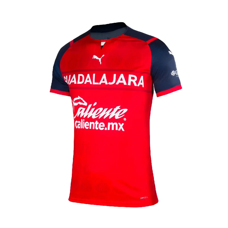 Football Jersey With Team Mascots-PUMA Women's Chivas Third Jersey 2022 Red/Blue