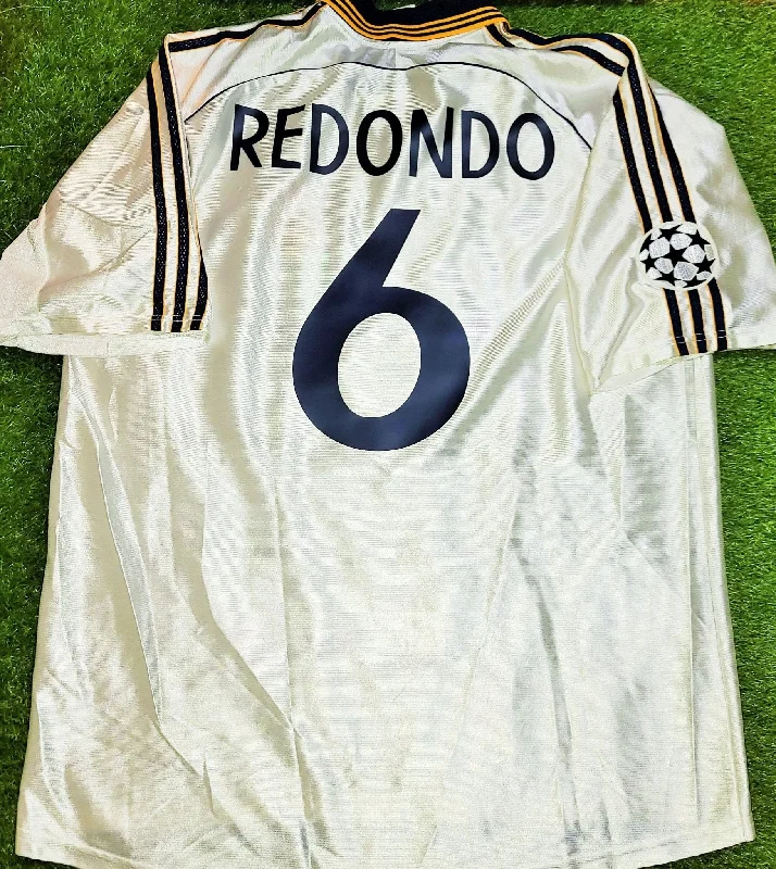 Football Jersey With Old-School Charm-Redondo Real Madrid Home 1999 2000 UEFA Jersey Shirt Camiseta XL