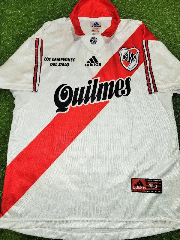 Football Jersey For Stadium Crowds-River Plate Adidas 1998 1999 2000 CAMPEONES DEL SIGLO LIMITED EDITION Home Soccer Jersey Camiseta M