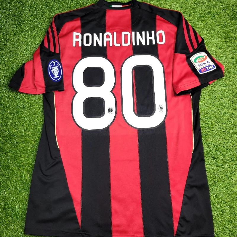 Football Jersey For Regional Fans-Ronaldinho AC Milan Adidas 2010 2011 Home Soccer Jersey Shirt M SKU# P96288