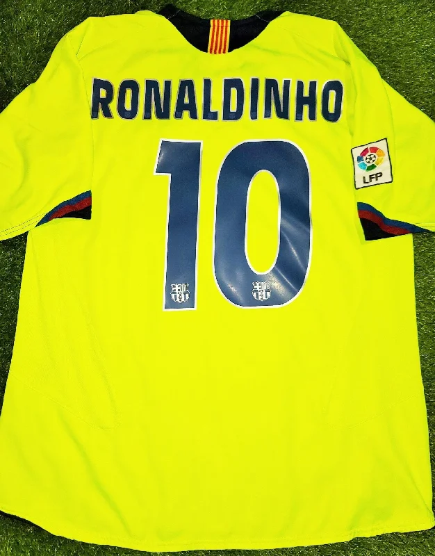 Football Jersey For Senior Nights-Ronaldinho Barcelona 2005 - 2006 Away Jersey Shirt Camiseta L SKU# S6DHA 195971