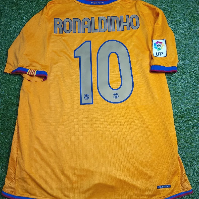 Football Jersey For Online Communities-Ronaldinho Barcelona 2006 2007 Away Soccer Jersey Shirt XL SKU# 146982