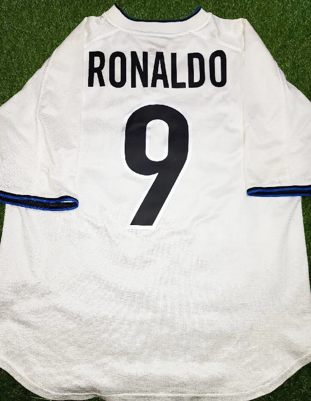 Football Jersey With Big Dreams-Ronaldo Inter Milan 1999 2000 White Away Jersey Shirt Maglia M