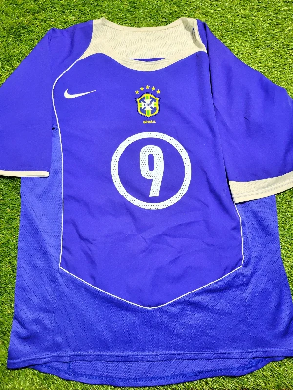 Football Jersey For Handmade Gifts-Ronaldo Nike Brazil 2004 Away Jersey Shirt Camiseta M SKU# 492817