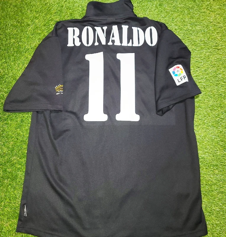 Football Jersey For Wild Fans-Ronaldo Real Madrid CENTENARY DEBUT SEASON 2002 2003 Away Jersey Shirt L SKU# 156651 ASR001/01