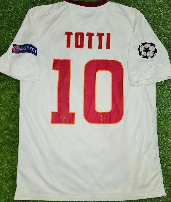 Football Jersey With Past Glories-Totti As Roma Nike Away 2014 2015 UEFA Away Jersey Maglia Shirt M SKU# 635806-106