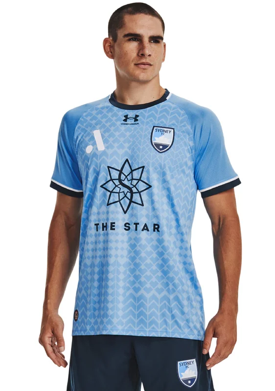 Football Jersey For Community Teams-Under Armour Mens Sydney FC 22/23 UA Home Jersey <br> 1372235 496