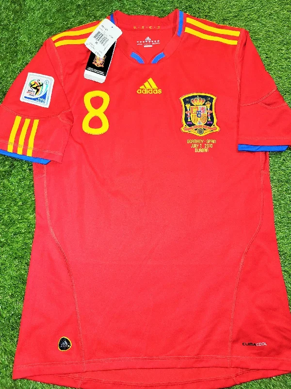 Football Jersey With Rivalry Prints-Xavi Spain 2010 WORLD CUP SEMI FINAL Jersey Espana Camiseta Shirt BNWT M SKU# P47902