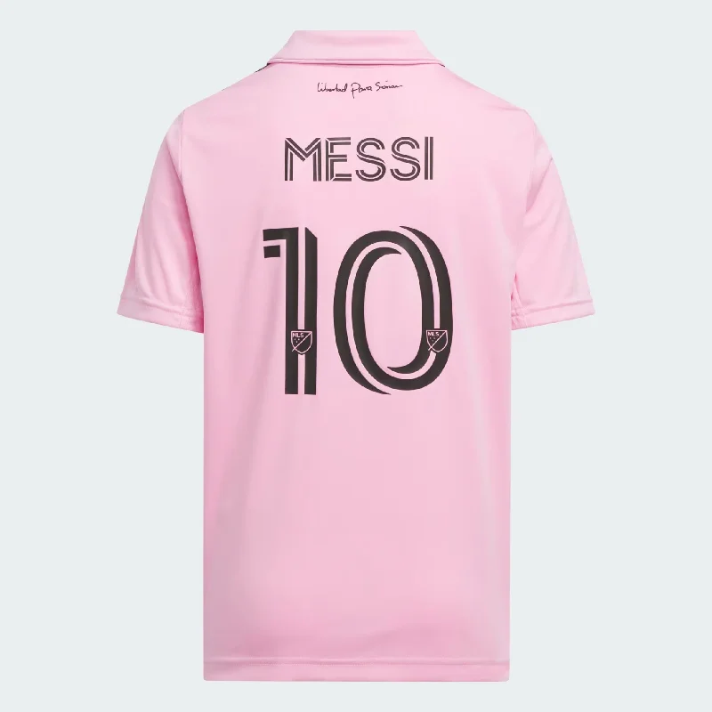 Football Jersey With Turnaround Hopes-Youth Inter Miami 2023 Messi Home Jersey