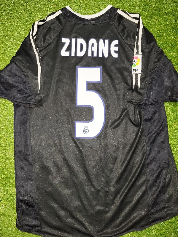 Football Jersey With Beer-Resistant Fabric-Zidane Real Madrid 2004 2005 Away Soccer Jersey Shirt M SKU# 367826