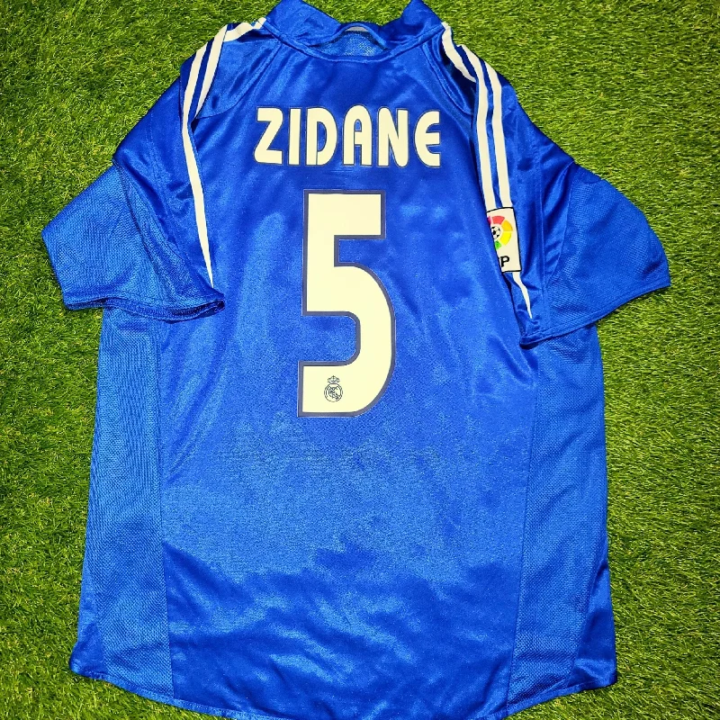 Football Jersey For Sideline Style-Zidane Real Madrid 2004 2005 Third Jersey Camiseta Shirt Maillot M SKU# 367817