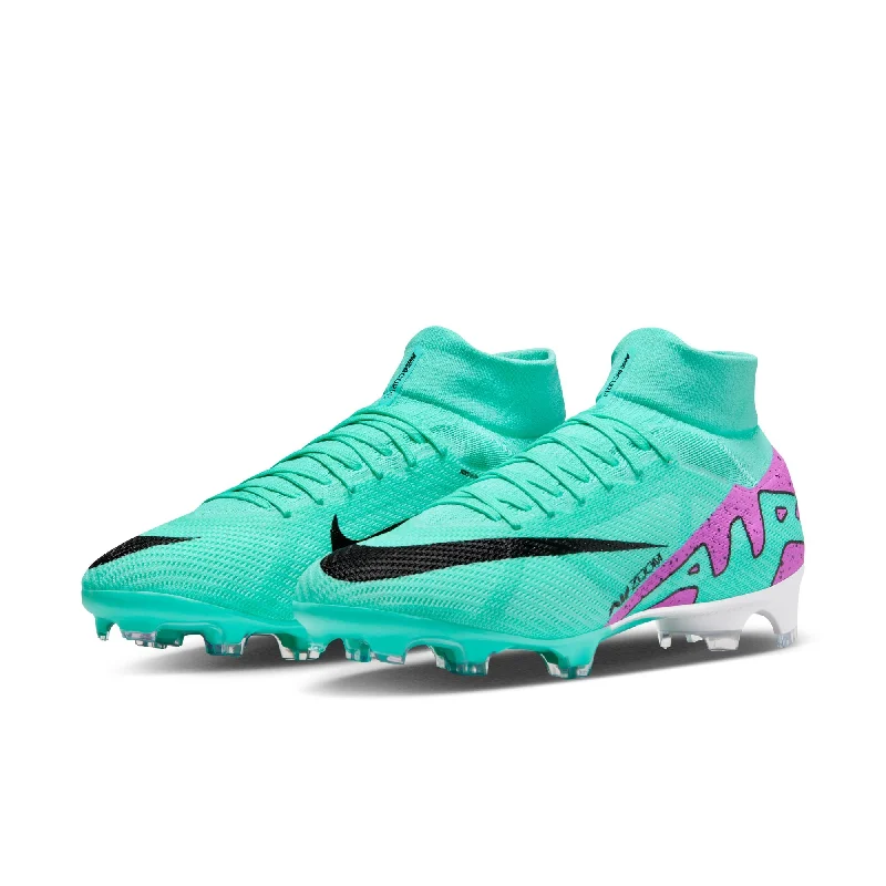 Football Jersey With Durable Stitching-Zoom Mercurial Superfly 9 Pro FG [Hyper Turq/Fuchsia Dream]